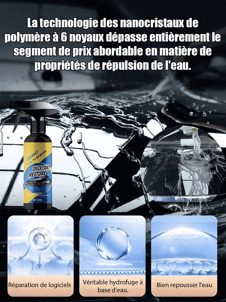 [8 mois de propreté sans laver la voiture] Spray de revêtement nano pour voiture | ⚡Application en 15 min – sans polissage ni rinçage
