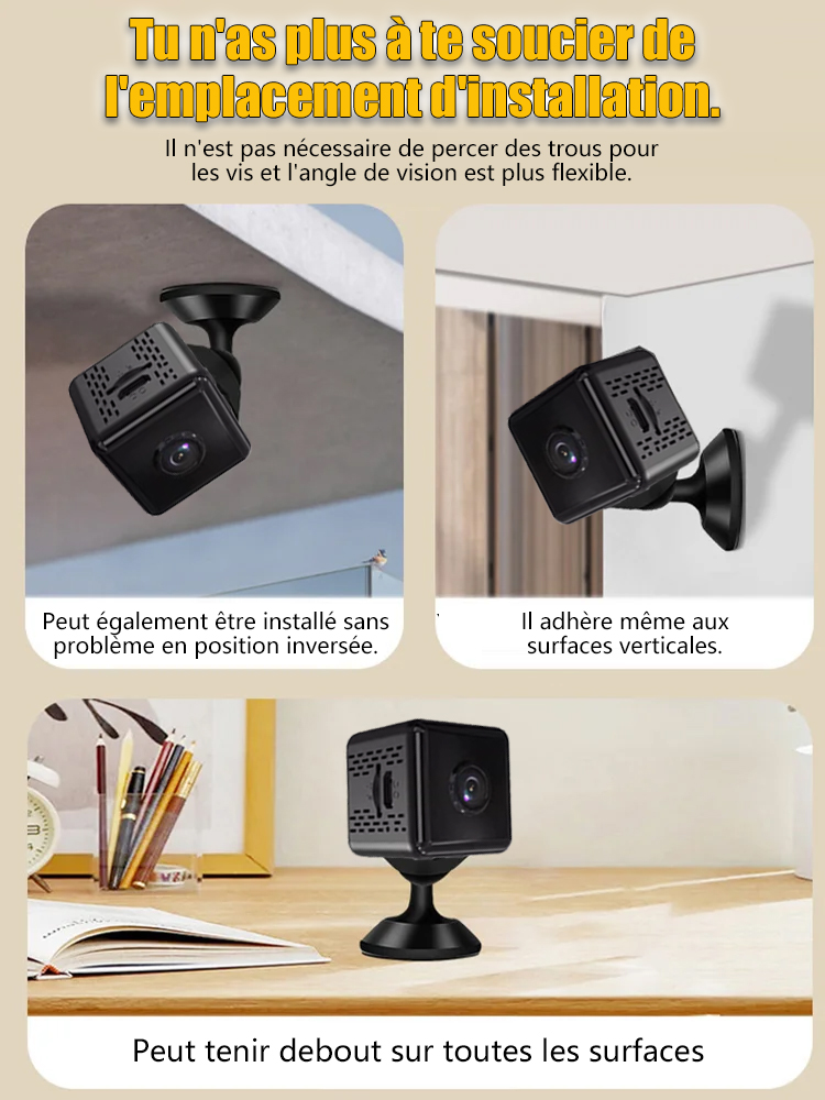 💰 Réseau Gratuit à Vie & 0€ d'Abonnement. Caméra HD sans fil invisible 🚀 Technologie Française - Installation en 5 secondes!