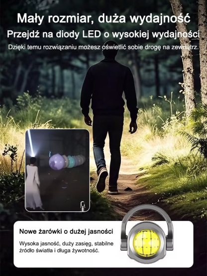 【Mini latarka 6000 lumenów】Power bank, latarka i awaryjne światło SOS – wszystko w jednym! 🔦⚡🚨