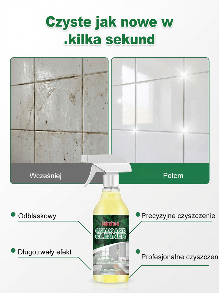 ✨Koniec z drapaniem! 🧼Usuwa nawet 10-letni kamień wodny w zaledwie 3 sekundy! Środek czyszczący z kwasem szczawiowym