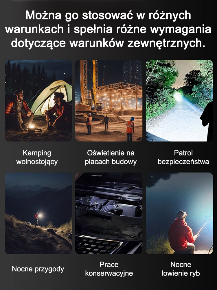 【Mini latarka 6000 lumenów】Power bank, latarka i awaryjne światło SOS – wszystko w jednym! 🔦⚡🚨