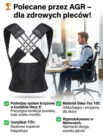  ✨ Tylko 10 minut dziennie – efekty widoczne po 7 dniach! Pas korekcyjny zapobiegający garbieniu się