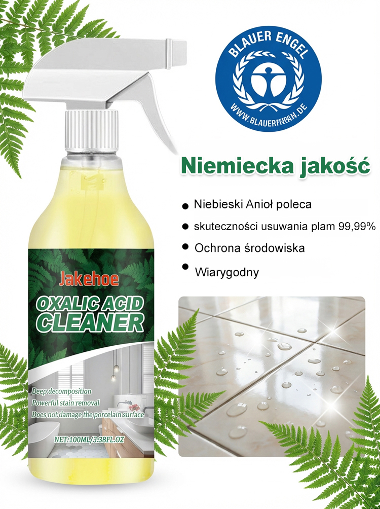 ✨Koniec z drapaniem! 🧼Usuwa nawet 10-letni kamień wodny w zaledwie 3 sekundy! Środek czyszczący z kwasem szczawiowym