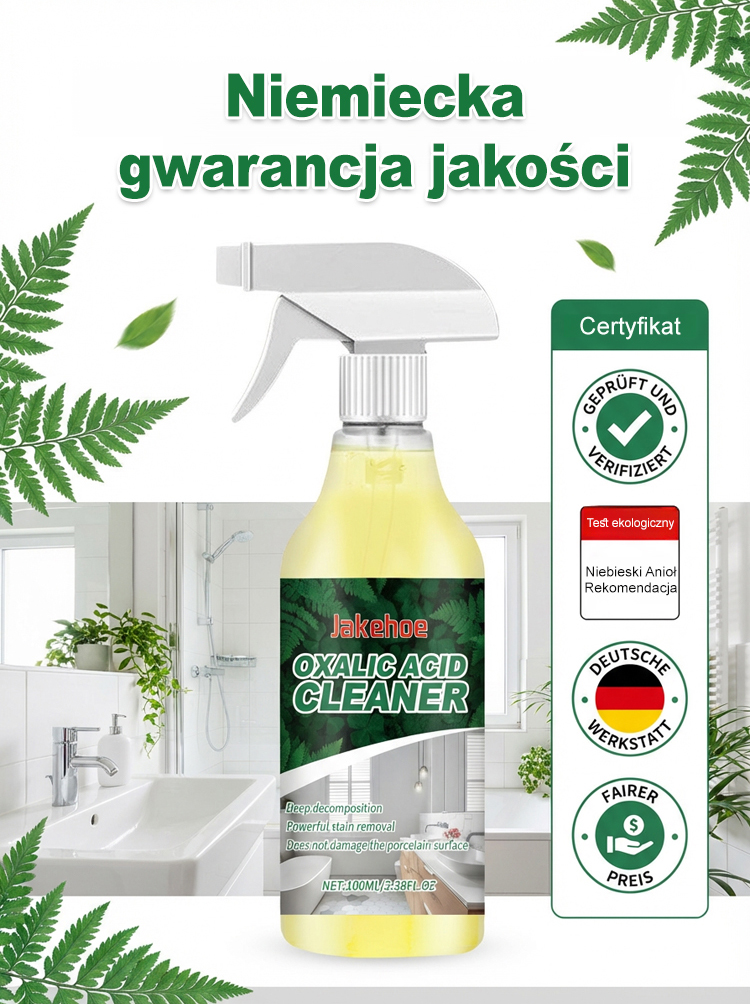 ✨Koniec z drapaniem! 🧼Usuwa nawet 10-letni kamień wodny w zaledwie 3 sekundy! Środek czyszczący z kwasem szczawiowym