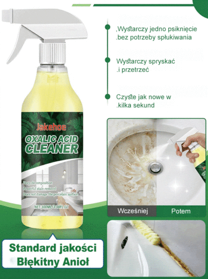 ✨Koniec z drapaniem! 🧼Usuwa nawet 10-letni kamień wodny w zaledwie 3 sekundy! Środek czyszczący z kwasem szczawiowym