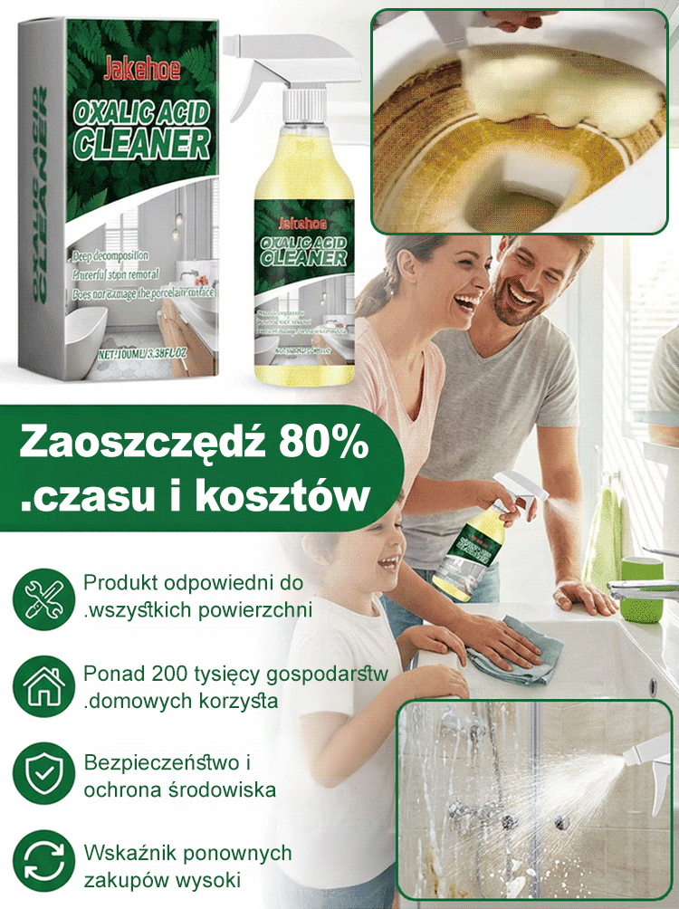 ✨Koniec z drapaniem! 🧼Usuwa nawet 10-letni kamień wodny w zaledwie 3 sekundy! Środek czyszczący z kwasem szczawiowym