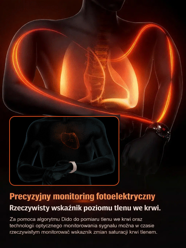 【Polecane przez lekarzy】Najnowsza generacja inteligentnego zegarka zdrowotnego! 🩸Bezbolesny pomiar glukozy – bez nakłuć! Pomiary dożywotnie za darmo!