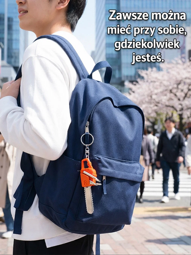 【Prawdziwy silnik, Prawdziwy łańcuch!】Najmniejsza na świecie, w pełni działająca benzynowa piła łańcuchowa – Przenośna mini piła łańcuchowa brelok do kluczy