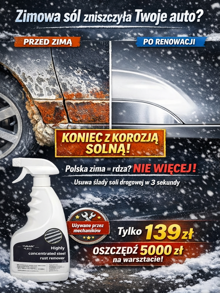 【✨Usuń rdzę w 3 sekundy!⚡】✋Bez szlifowania, bez drapania – po prostu rozpyl! Szybki odrdzewiacz