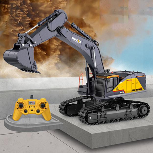  Toy 1/14 592 RC Tracked Excavator Car Model Gift 2.4G Radio Light Sound Remote Control Construction Vehicle