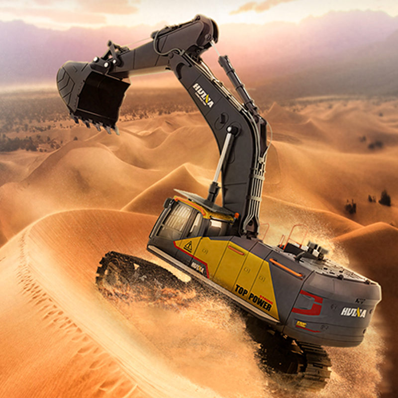  Toy 1/14 592 RC Tracked Excavator Car Model Gift 2.4G Radio Light Sound Remote Control Construction Vehicle