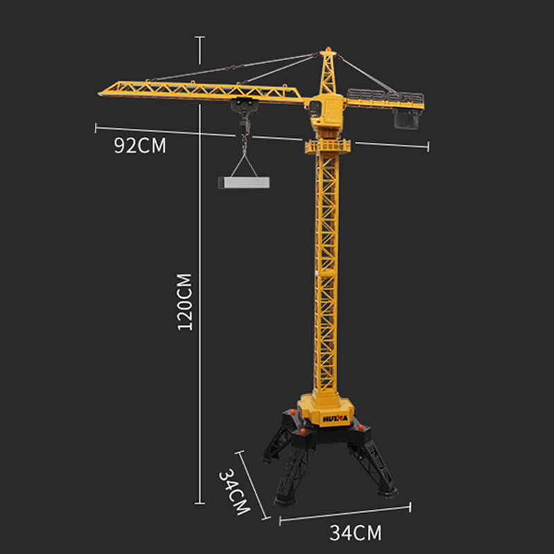 585 Toys RC 1/14 12CH Lifting Tower Crane Model Gifts 2.4G Radio Battery Remote Control Construction Model