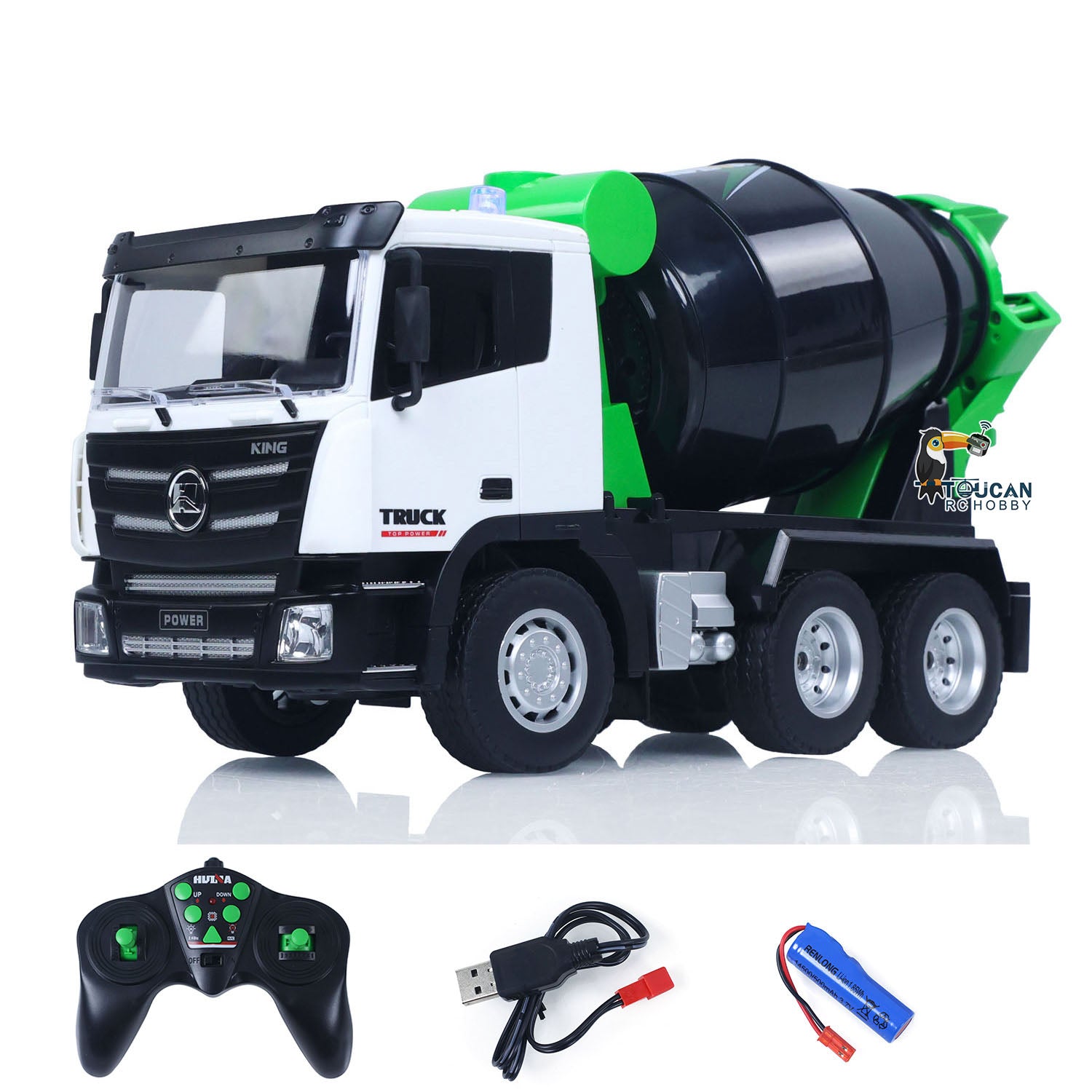 1/18 1557 9CH RC Concrete Car Mixer Truck Model 2.4G Remote Control Tractor Toy Gift