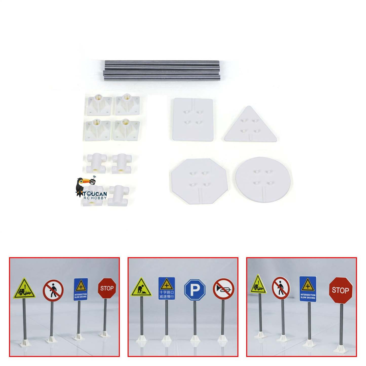 Decorative Traffic Sign Guard Rail Barrier Traffic Cones Crash Bucket 