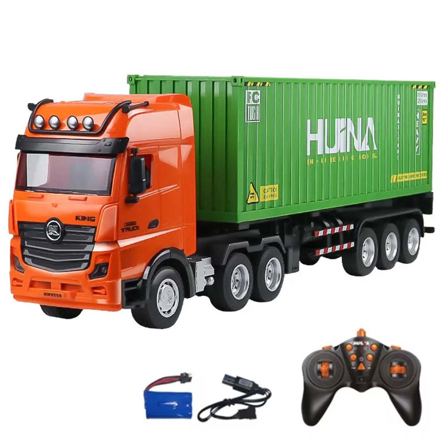  1317 1/18 RC Tractor Car Container Trailer Truck 9CH Remote Control Cars Toys Model Gift
