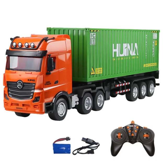  1317 1/18 RC Tractor Car Container Trailer Truck 9CH Remote Control Cars Toys Model Gift