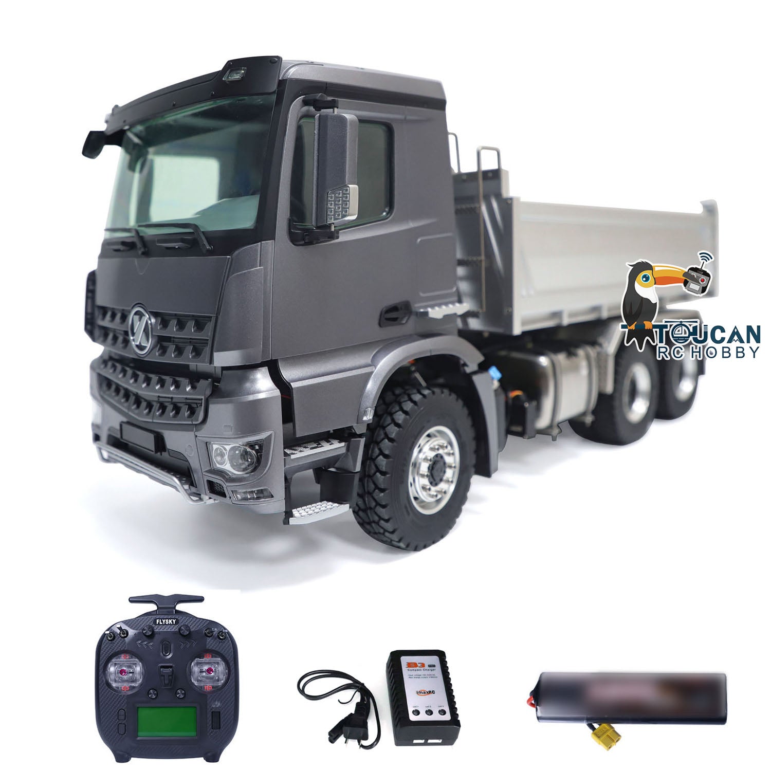  1/14 6x6 K3364 Hydraulic RC Dump Truck Remote Controlled Dumper Tipper Toy Electric Car Hobby Painted Model
