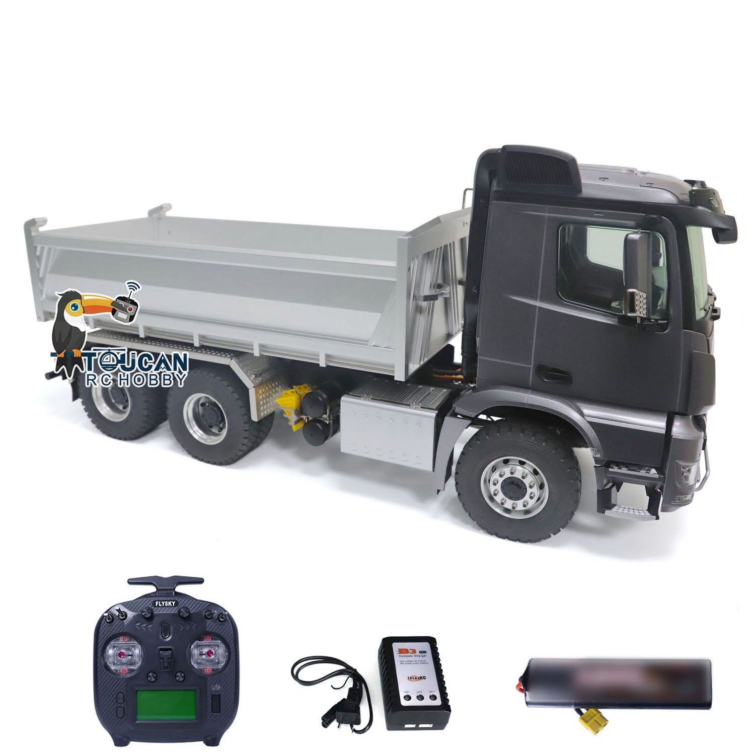  1/14 6x6 K3364 Hydraulic RC Dump Truck Remote Controlled Dumper Tipper Toy Electric Car Hobby Painted Model