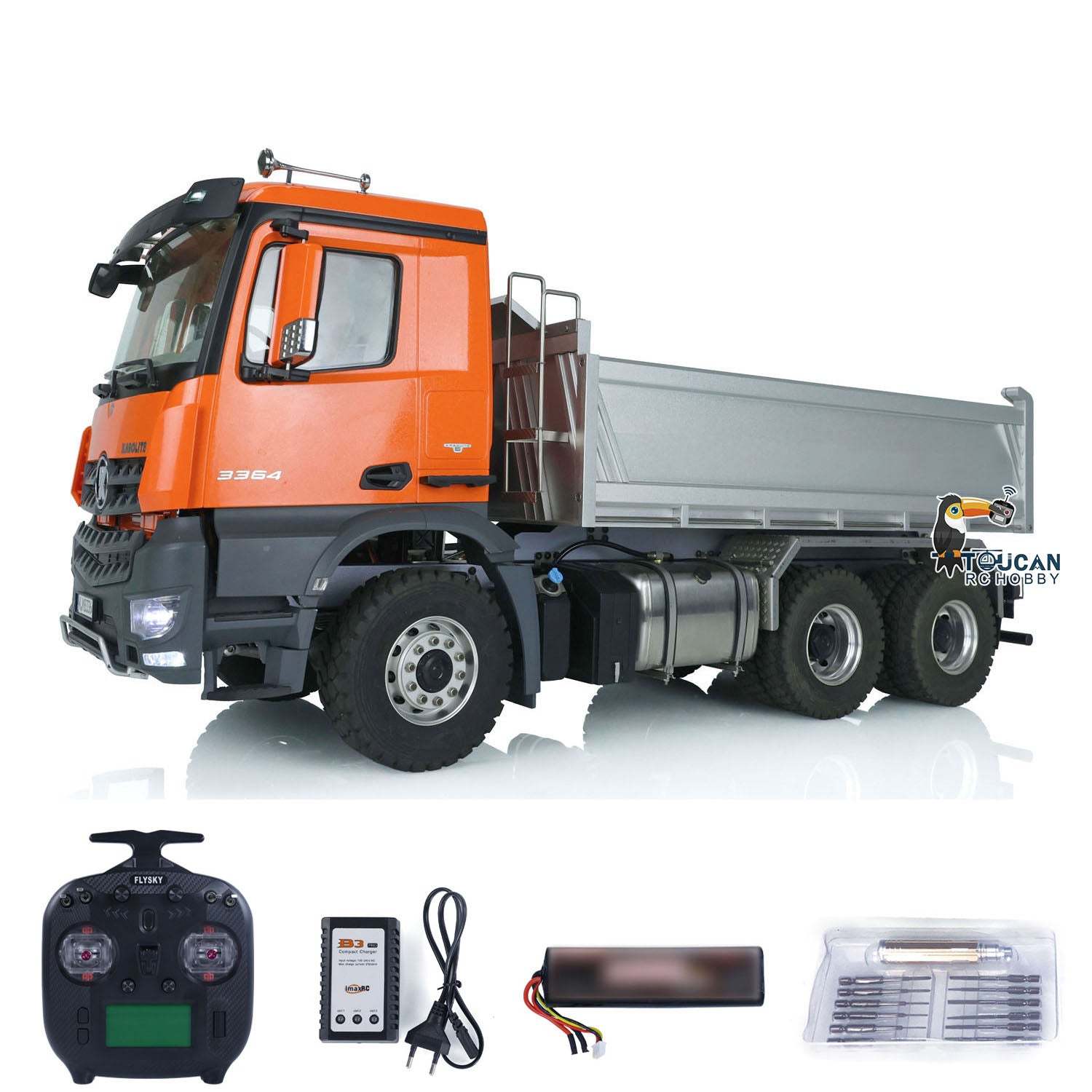 1/14  6x6 Hydraulic Equipment RC Dump Truck K3364 Radio Controlled Tipper Cars DIY Model Emulated Construction Vehicle