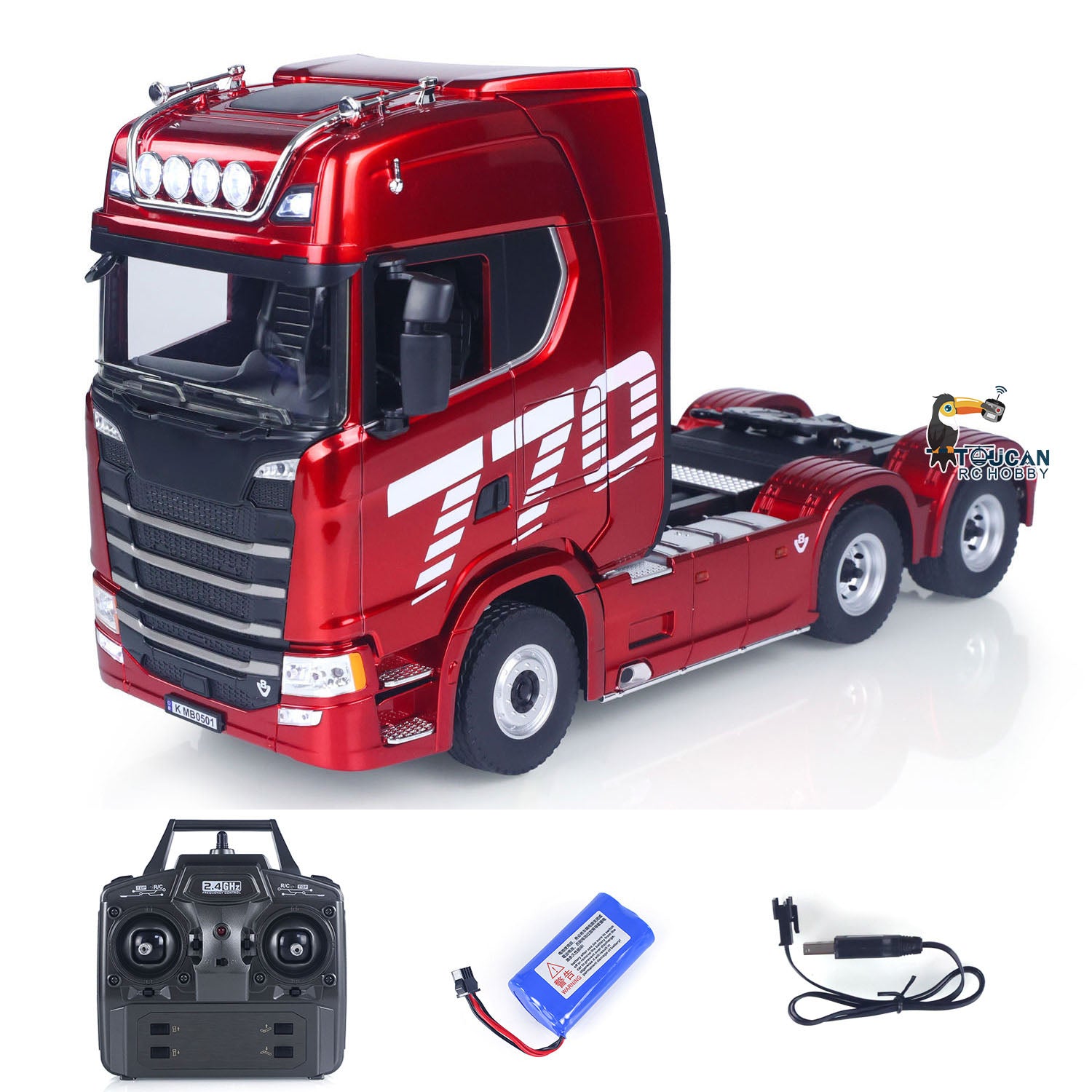 770S 1/18 RC Tractor Truck Toys 1501 Model RTR 7.4V Battery Radio 19CH Light Sound Effects Remote Control Lorry Car