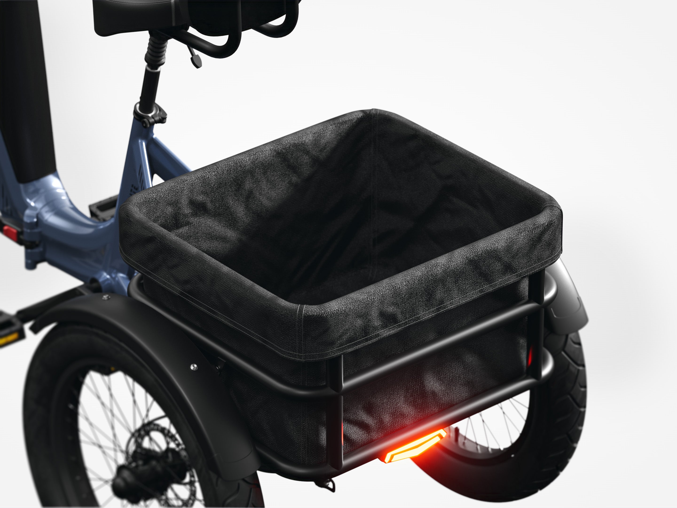 Mokwheel folding ebike with rear cargo rack for carrying daily essentials and versatile utility