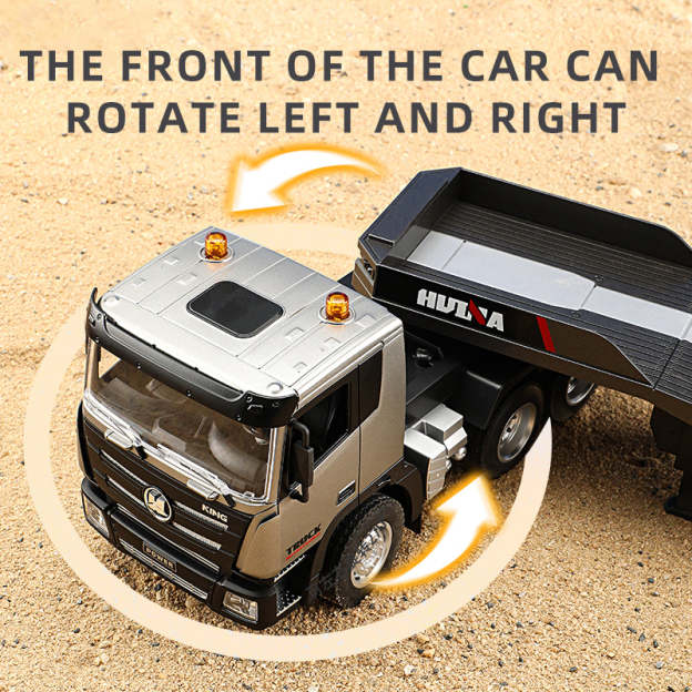 1318 1:18 RC Tractor Truck 9CH Remote Control Cars Flatbed Trailer 2.4G Remote Control Model Toys