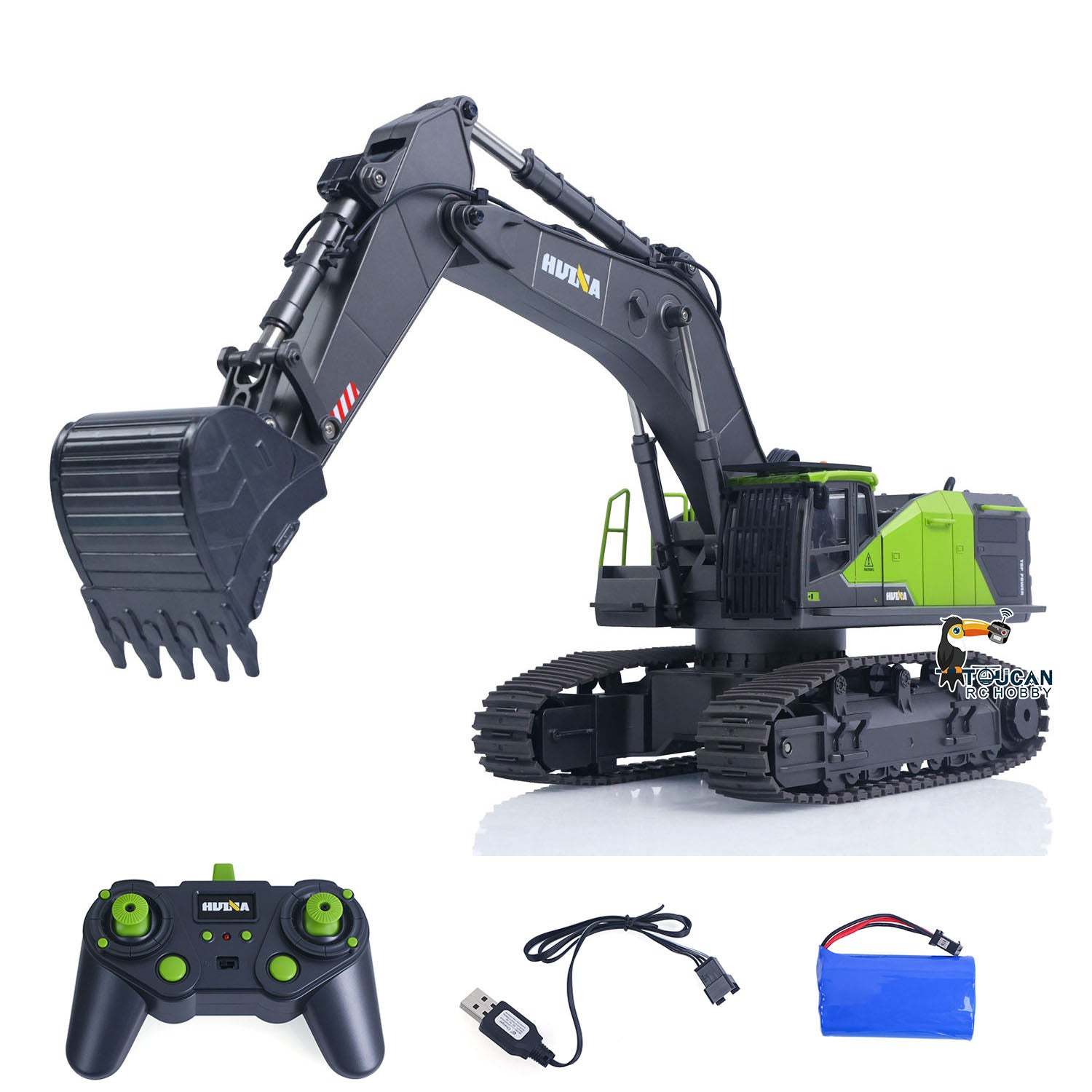  1/14 593 Toys Model RC Excavator Car Gift Battery 2.4G Remote Control 28CH Construction Model