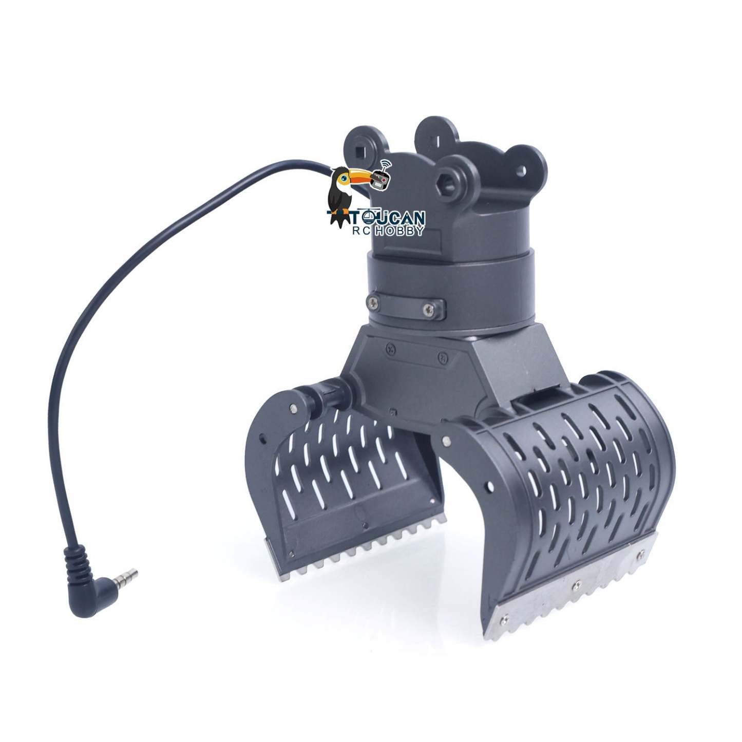 New Upgrade  1/14 Metal Excavator Model Engineering Vehicle 580 Electric Ball Grabber 360 Rotating Shear Claw Sound Lights