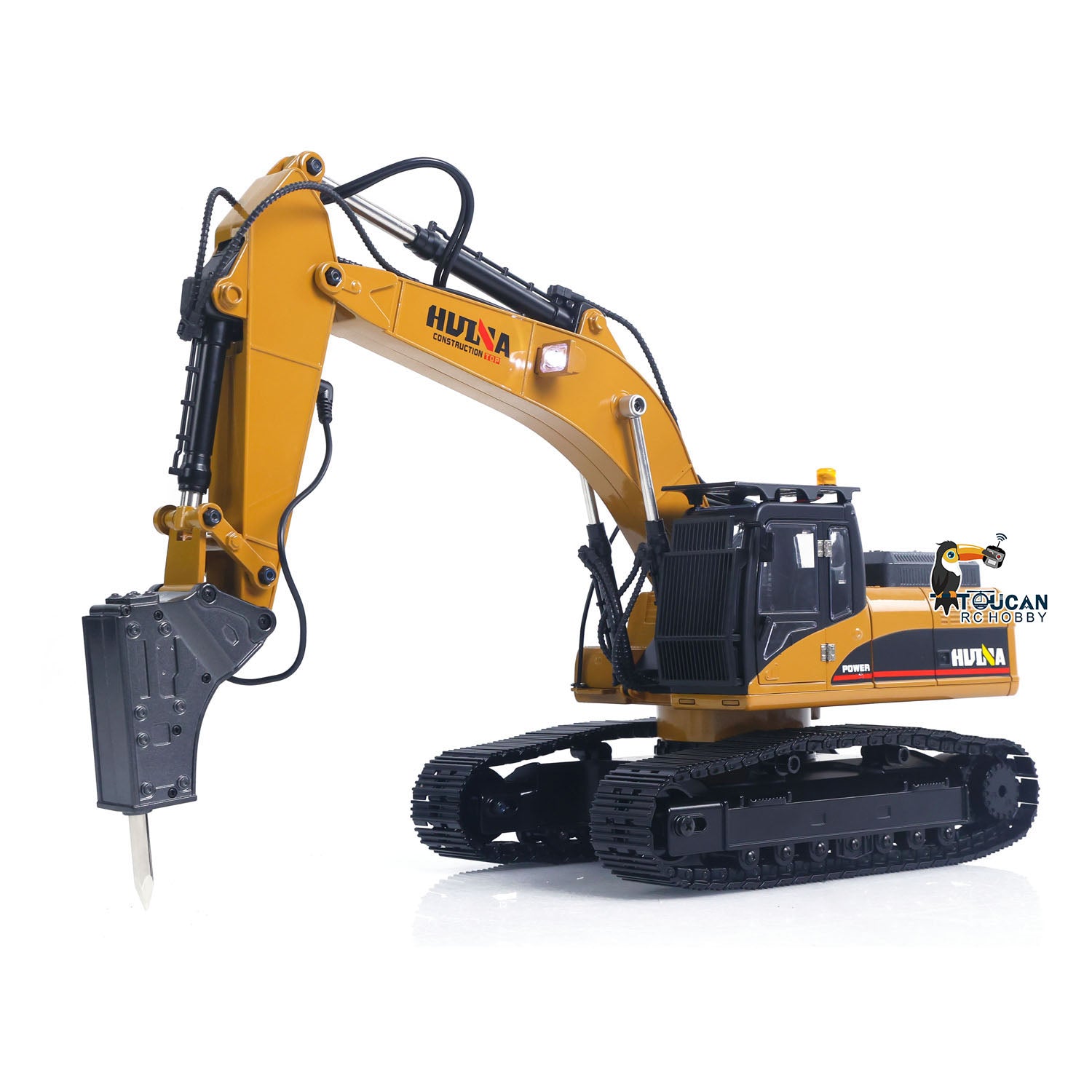 New Upgrade  1/14 Metal Excavator Model Engineering Vehicle 580 Electric Ball Grabber 360 Rotating Shear Claw Sound Lights