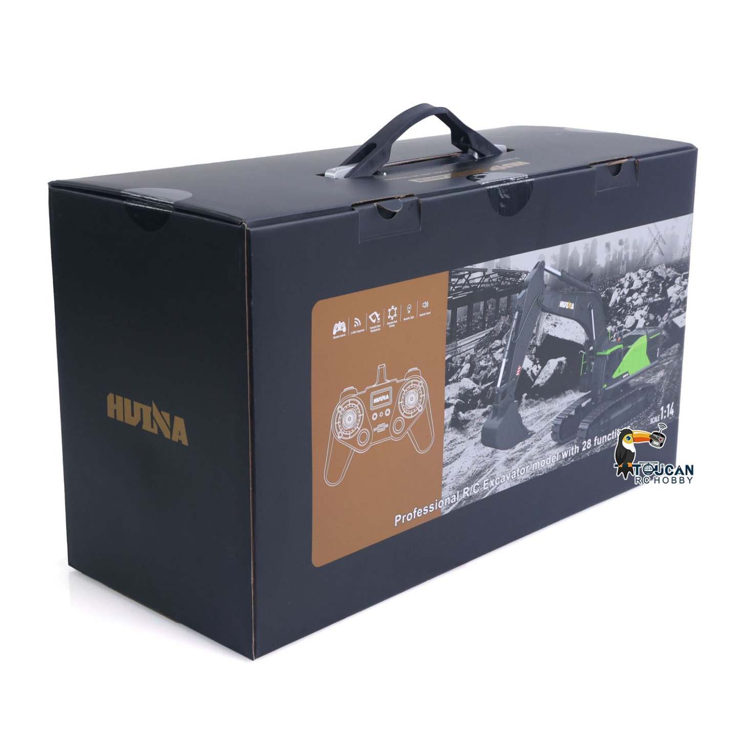  1/14 593 Toys Model RC Excavator Car Gift Battery 2.4G Remote Control 28CH Construction Model