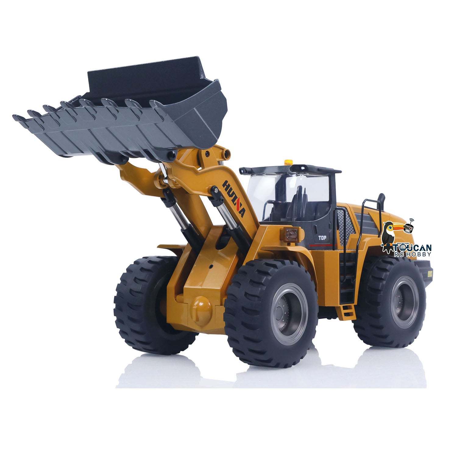 Fast Free Shipping for EU 1/14 HUINA Toys 2.4G 10CH Radio Controlled Loader 1583 Assembled Electric Lifting System Lights Sound RC Construction Vehicles
