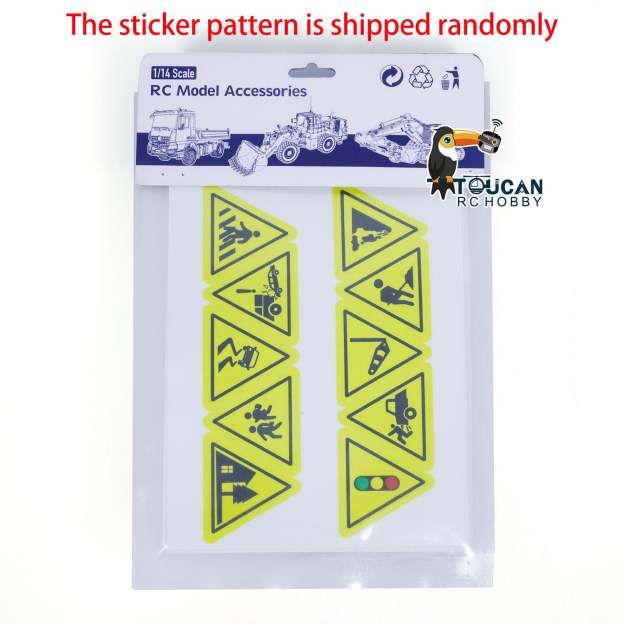 Decorative Traffic Sign Guard Rail Barrier Traffic Cones Crash Bucket for 1/14 RC Construction Vehicles Remote Control Car