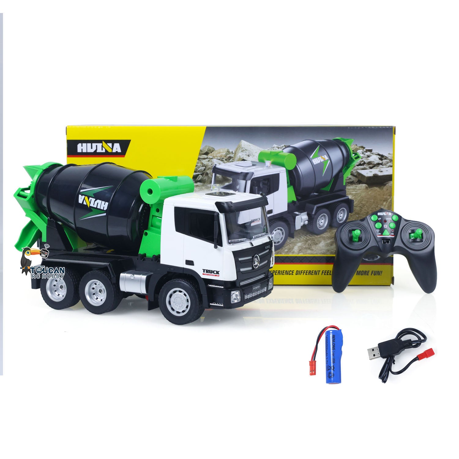 1/18 1557 9CH RC Concrete Car Mixer Truck Model 2.4G Remote Control Tractor Toy Gift