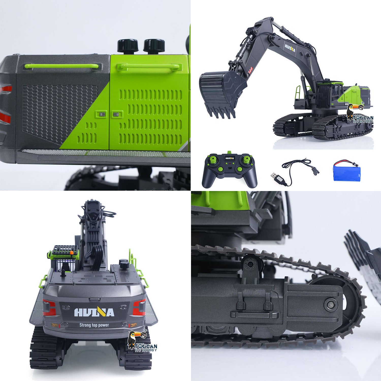  1/14 593 Toys Model RC Excavator Car Gift Battery 2.4G Remote Control 28CH Construction Model