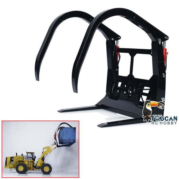 Kabolite Metal Hydraulic Long Short Clamp for 1/14 K988 100S RC Loader Truck Construction Vehicle Hobby Model Attachments Devices