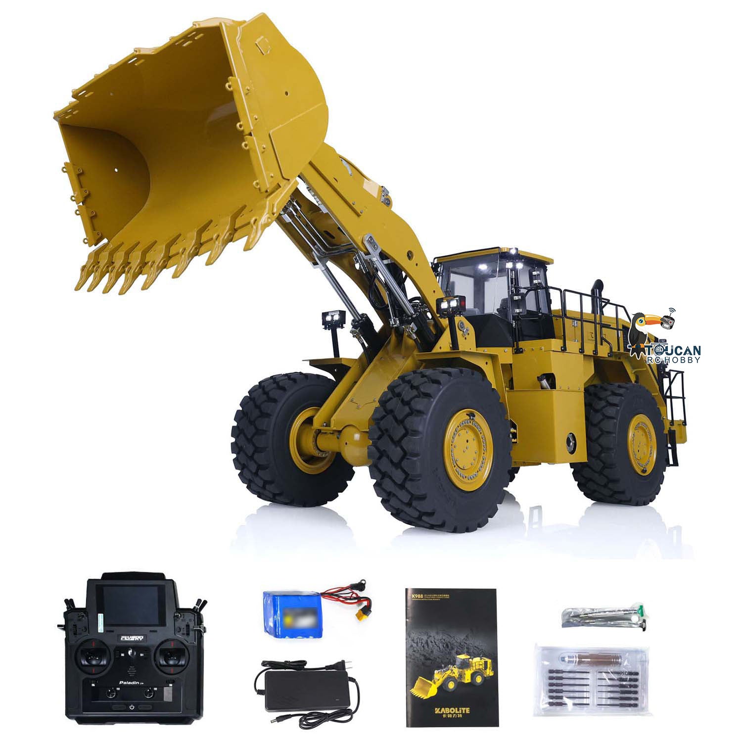 In Stock K988 1/14 PL18 Lite Hydraulic RC Loader Radio Control Truck Emulated Car Truck Model Upgraded Version Painted Assembled