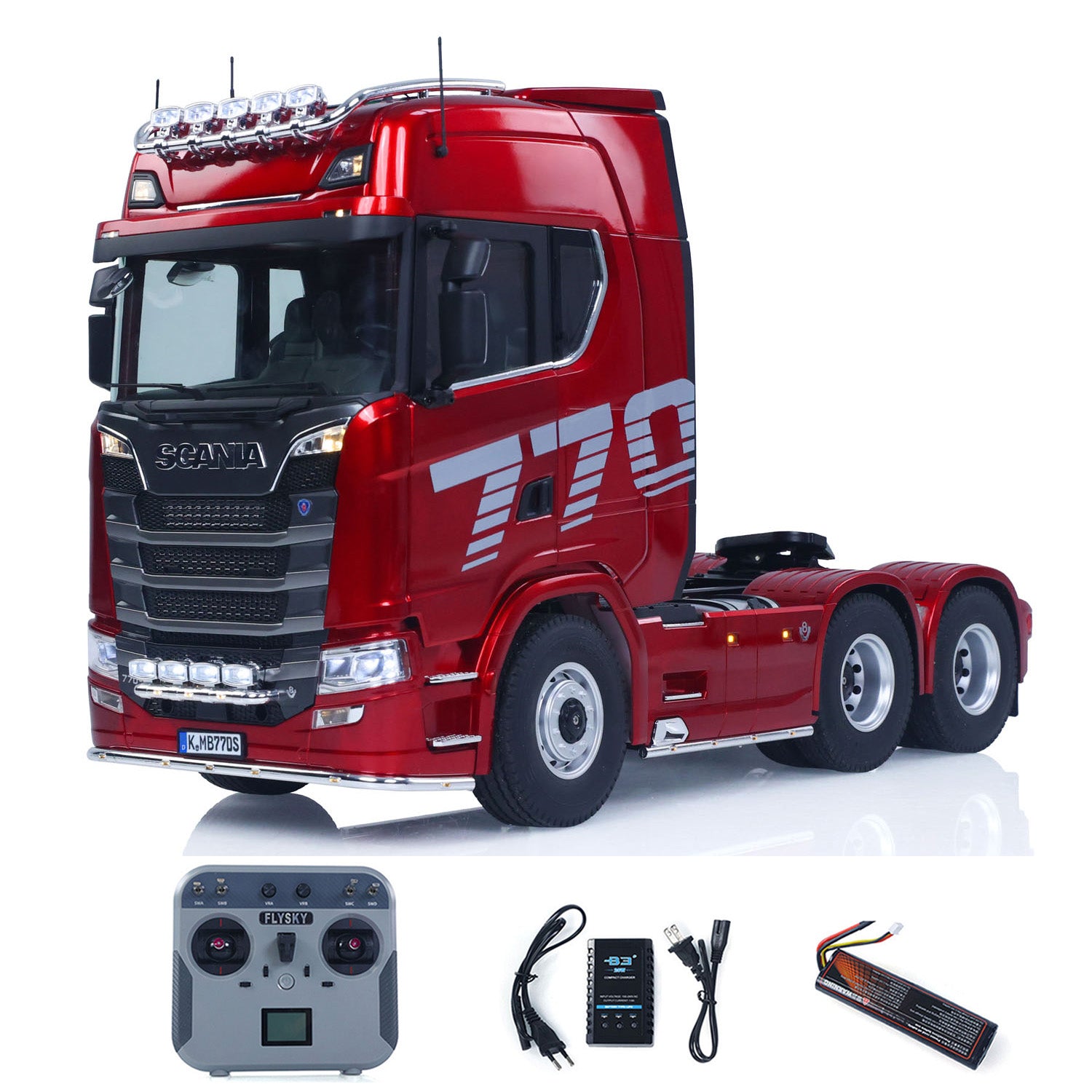  6*6 Ready To Run 1/14 RC Tractor Truck Remote Control Car Hobby Model Painted Assembled 770S With Light Sound