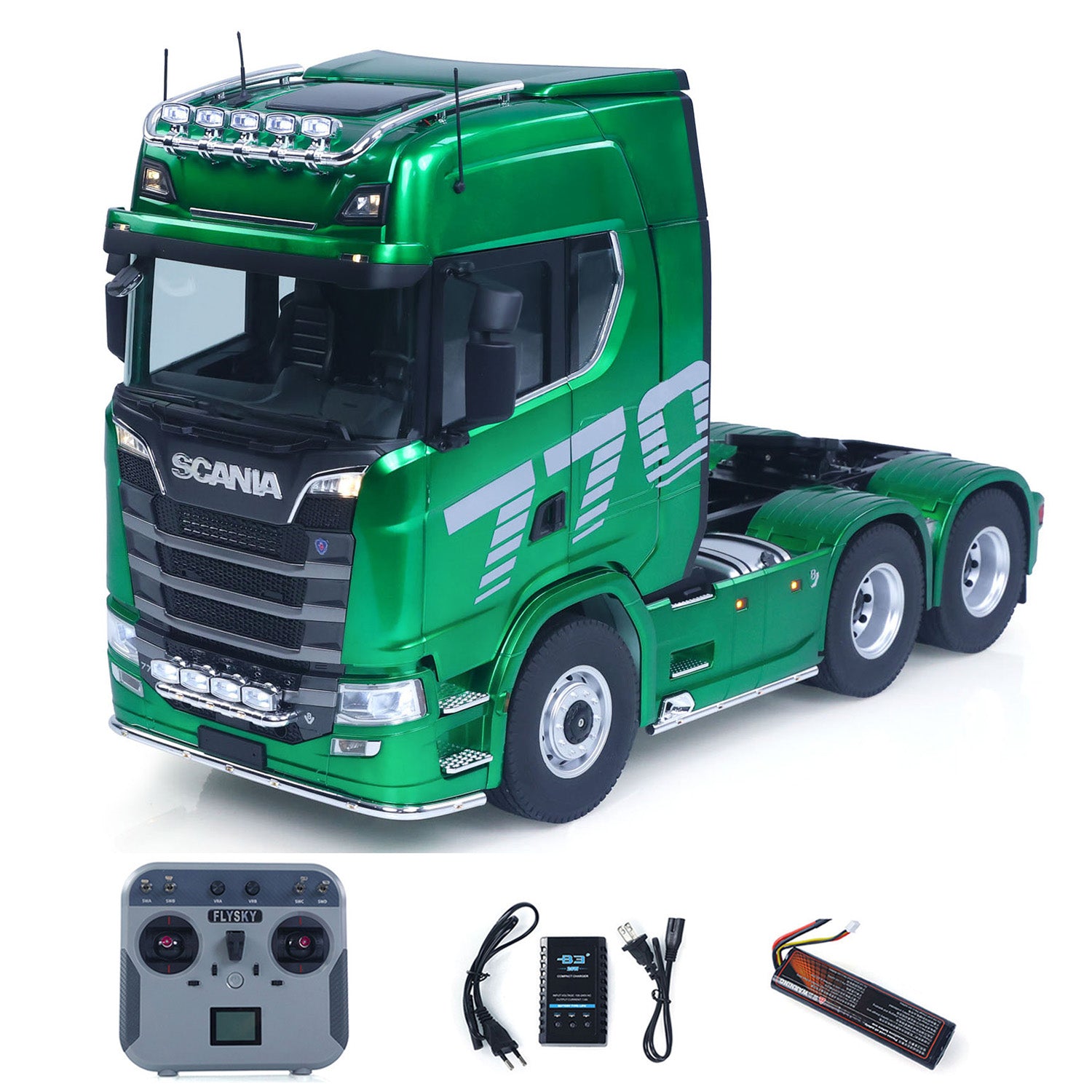  6*6 Ready To Run 1/14 RC Tractor Truck Remote Control Car Hobby Model Painted Assembled 770S With Light Sound