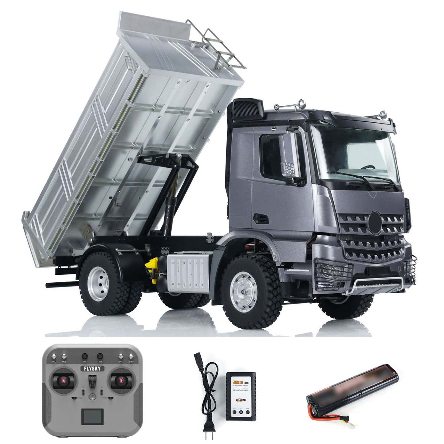1/14 Scale 5701 RTR RC Dump Truck 4x4 Remote Control Tipper Car Ready To Go With Sound Light Battery Transmitter Model