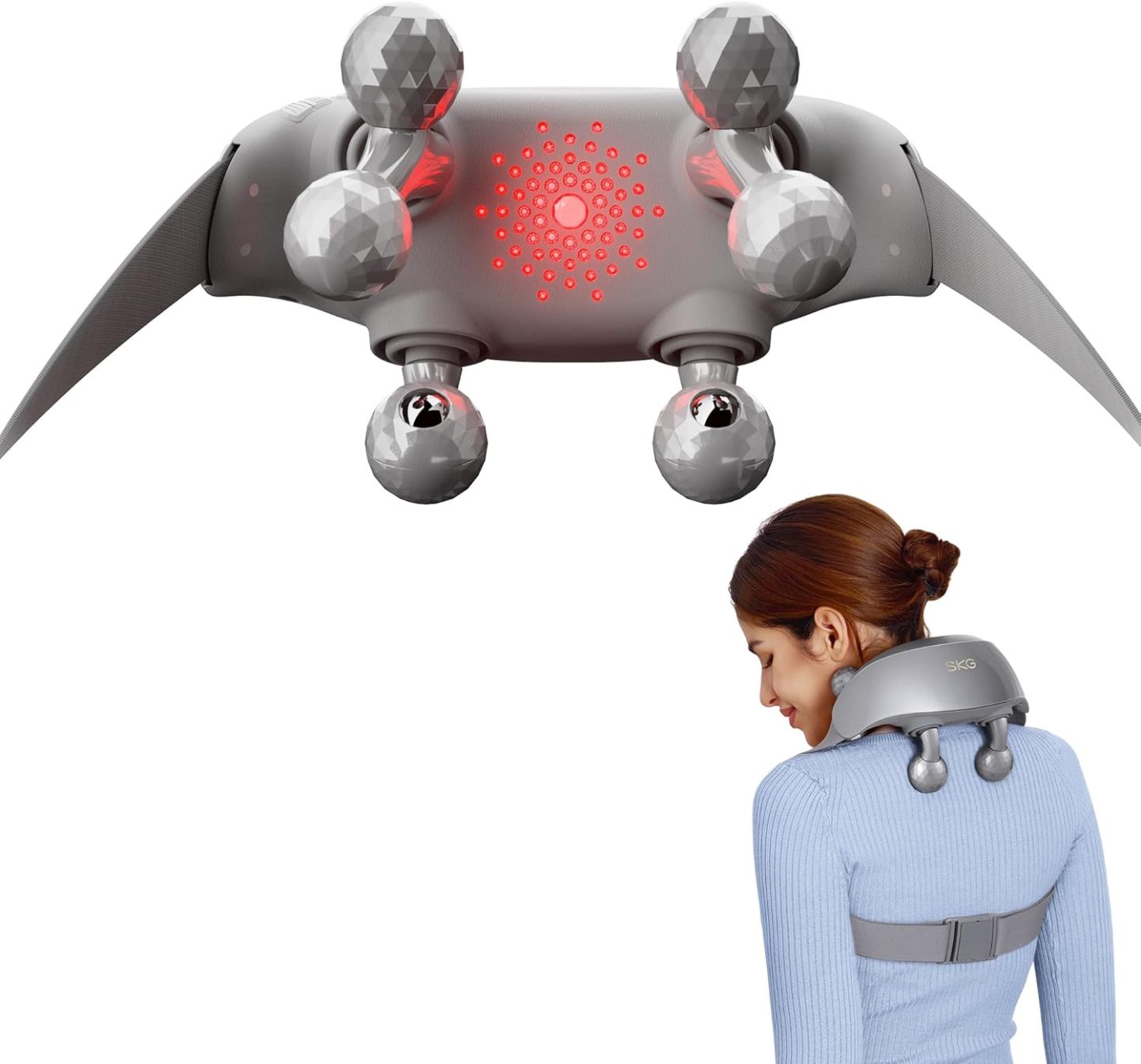 SKG Neck Massager for Pain Relief Deep Tissue Shiatsu Neck and Shoulde
