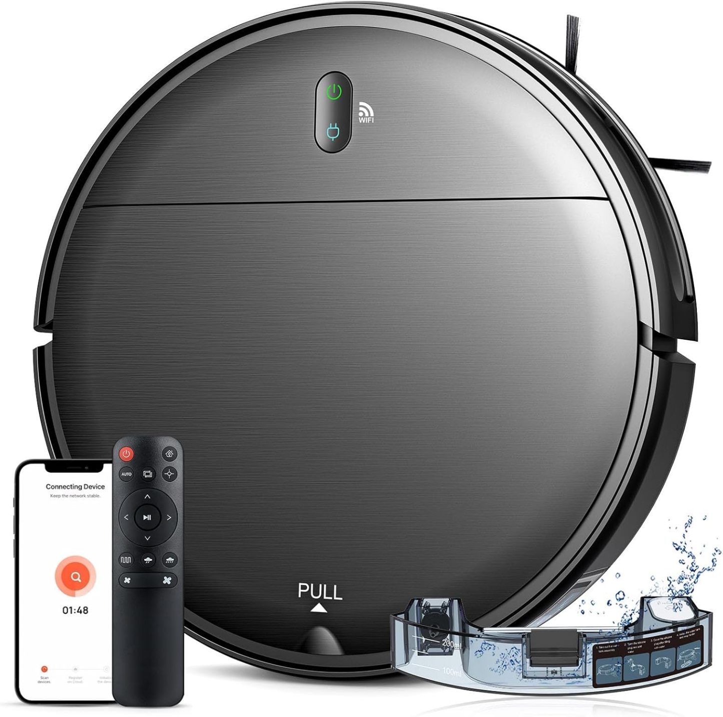 Robot Vacuum and Mop Combo, 2 in 1 Robotic Vacuum Cleaner with Schedul