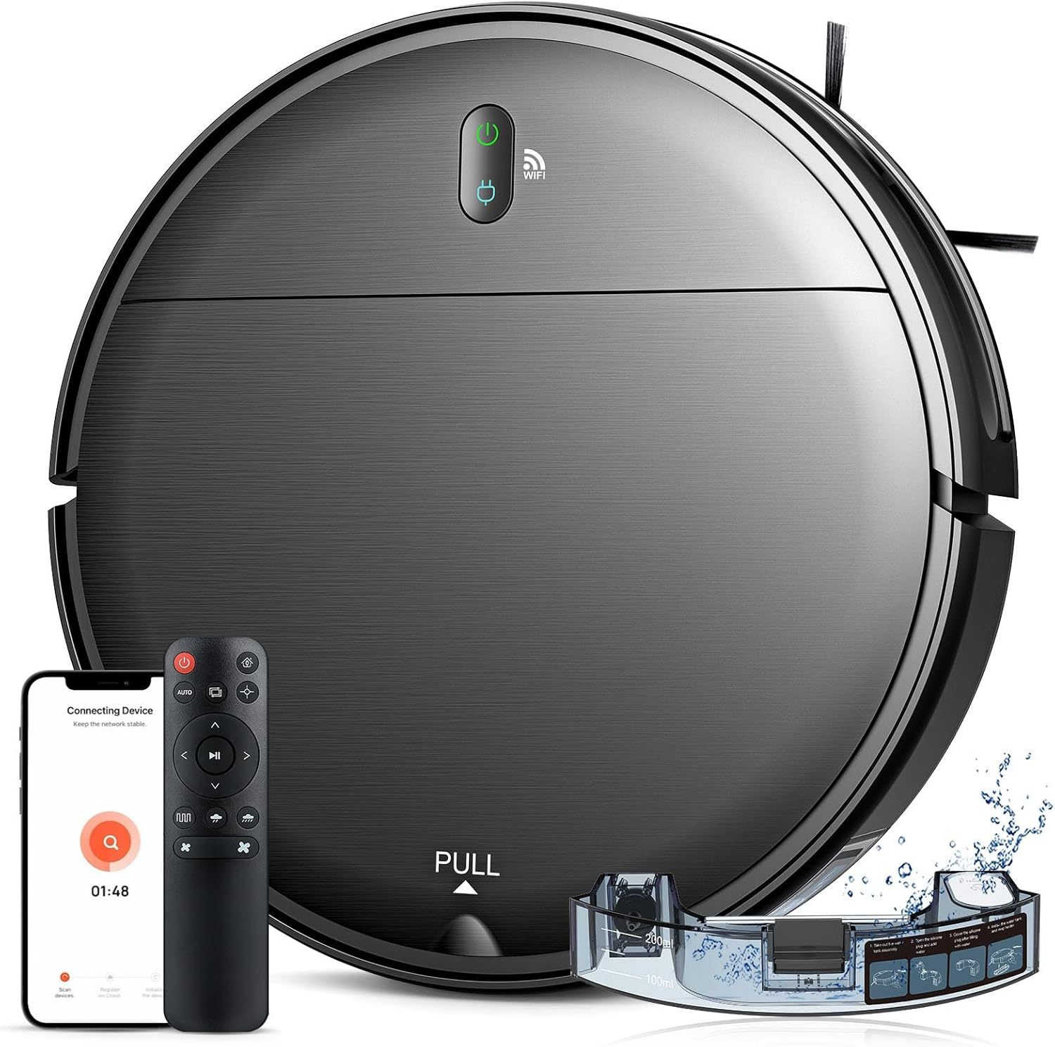 Robot Vacuum and Mop Combo, 2 in 1 Robotic Vacuum Cleaner with Schedul