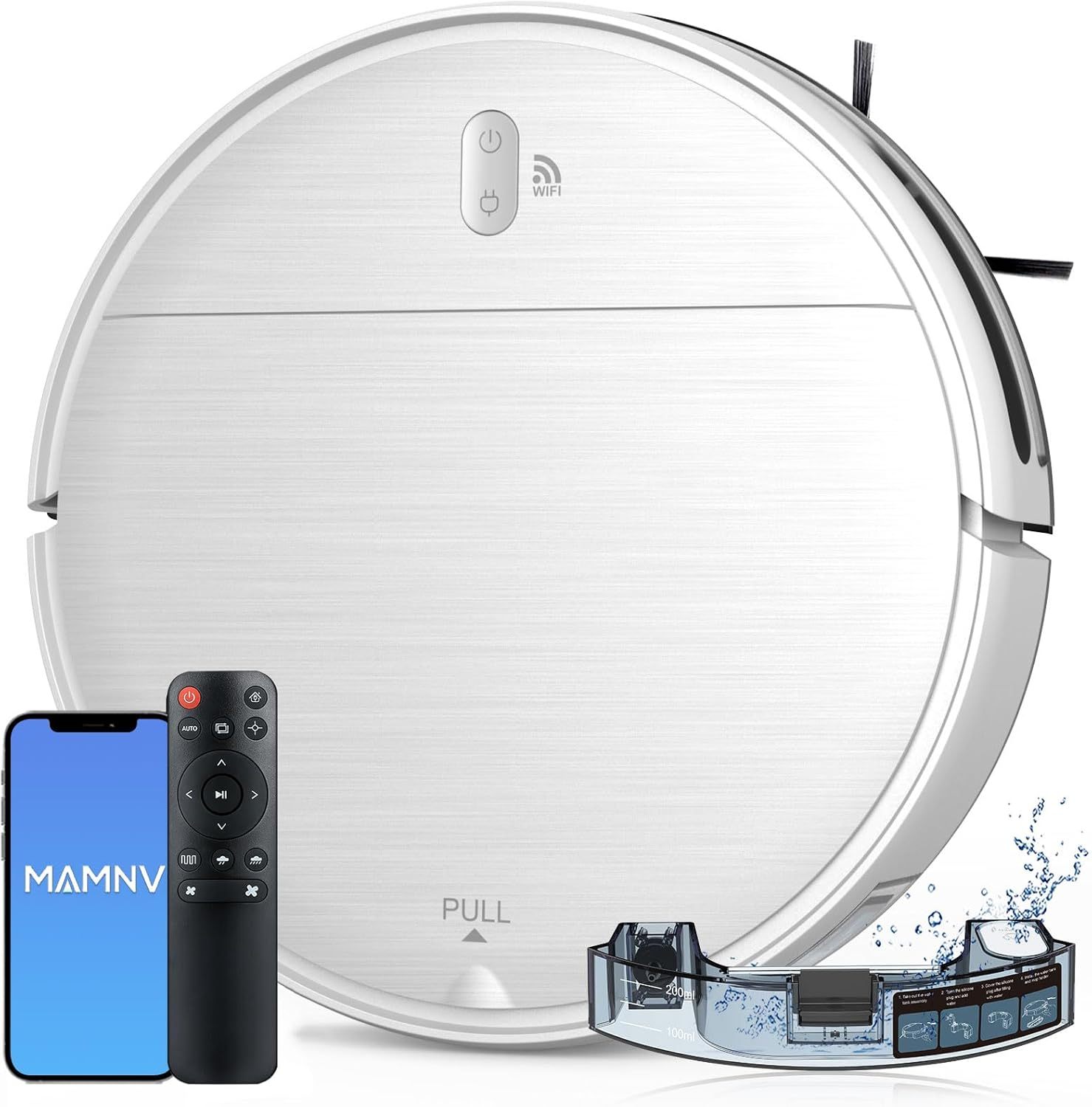 Robot Vacuum and Mop Combo, 2 in 1 Robotic Vacuum Cleaner with Schedule, App/Alexa/Voice Control, Slim 2.87", Self-Charging, 2300 Pa Suction & Long Runtime, Ideal for Hard Floor, Pet Hair, Carpet
