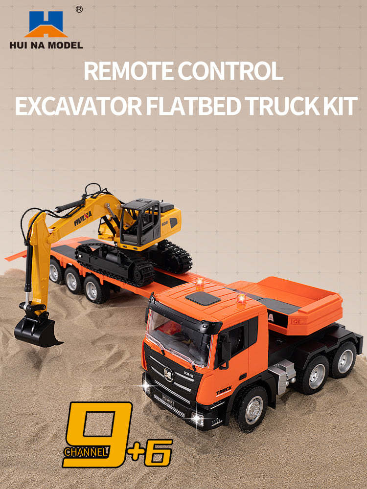 1:18  1319 RC Tractor Truck Remote Control Excavator Flatbed Trailer 2.4G Radio Model Battery