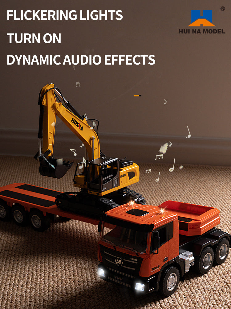 1:18  1319 RC Tractor Truck Remote Control Excavator Flatbed Trailer 2.4G Radio Model Battery