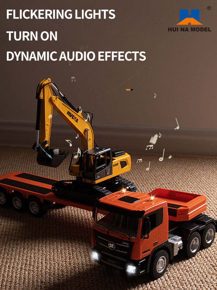 1:18  1319 RC Tractor Truck Remote Control Excavator Flatbed Trailer 2.4G Radio Model Battery