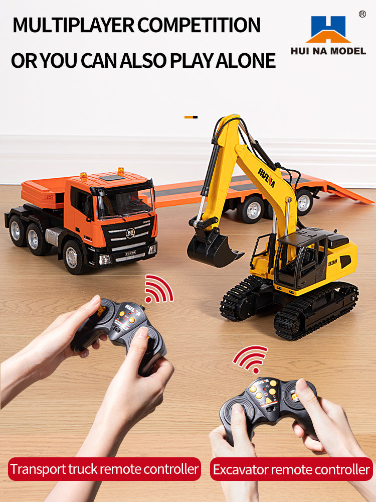 1:18  1319 RC Tractor Truck Remote Control Excavator Flatbed Trailer 2.4G Radio Model Battery
