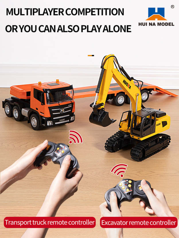 1:18  1319 RC Tractor Truck Remote Control Excavator Flatbed Trailer 2.4G Radio Model Battery