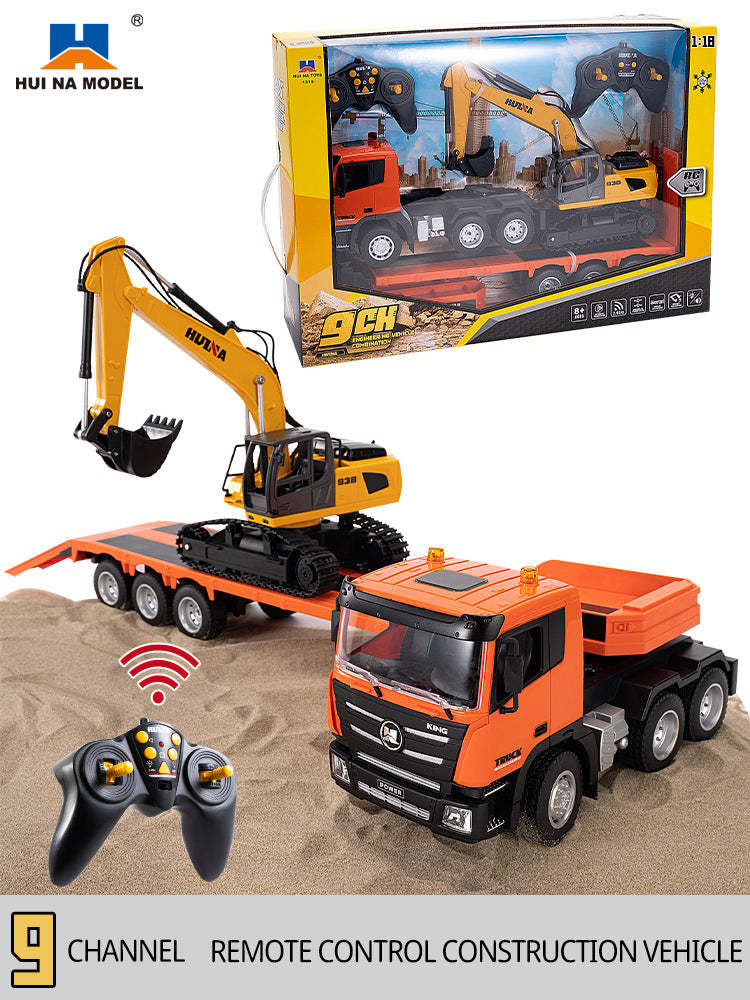 1:18  1319 RC Tractor Truck Remote Control Excavator Flatbed Trailer 2.4G Radio Model Battery