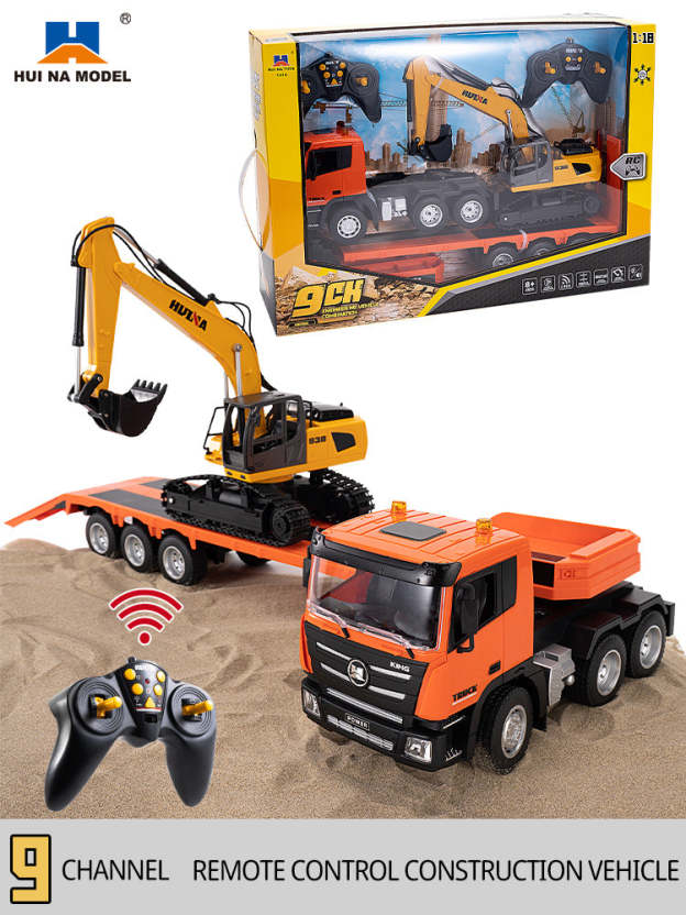 1:18  1319 RC Tractor Truck Remote Control Excavator Flatbed Trailer 2.4G Radio Model Battery